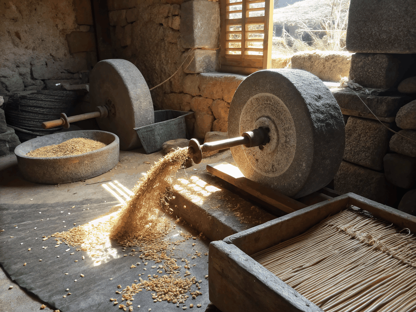 Traditional stone grinding of spices and slow-cooked South Indian recipes at Tindi